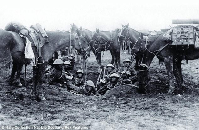 British Cavalry Men Awaiting Their Orders.